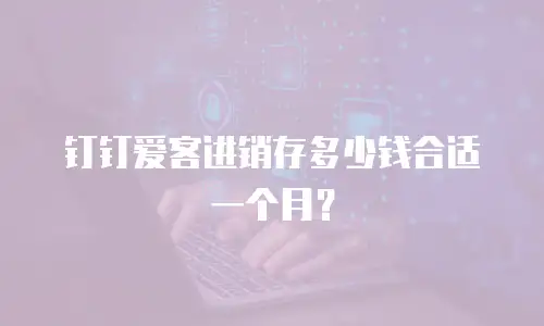 钉钉爱客进销存多少钱合适一个月？