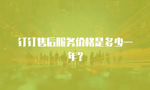 钉钉售后服务价格是多少一年？
