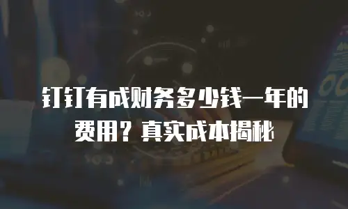 钉钉有成财务多少钱一年的费用？真实成本揭秘