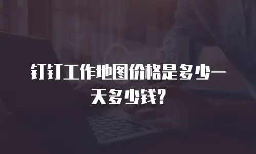 钉钉工作地图价格是多少一天多少钱？