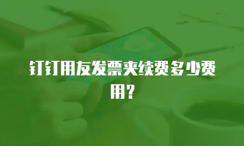 钉钉用友发票夹续费多少费用？