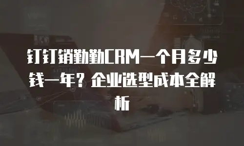 钉钉销勤勤CRM一个月多少钱一年？企业选型成本全解析