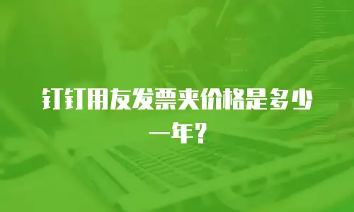 钉钉用友发票夹价格是多少一年？