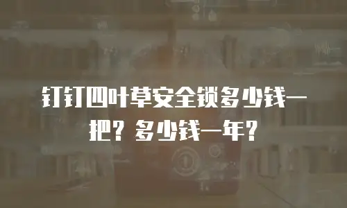 钉钉四叶草安全锁多少钱一把？多少钱一年？