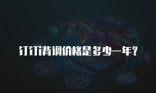 钉钉i背调价格是多少一年？