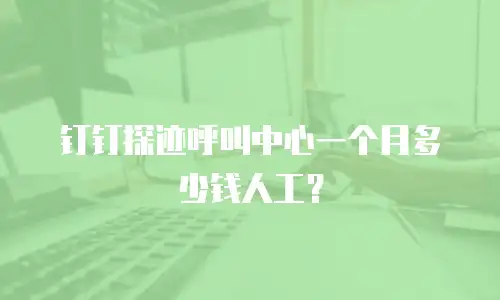 钉钉探迹呼叫中心一个月多少钱人工？