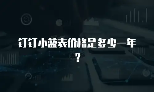 钉钉小蓝表价格是多少一年？