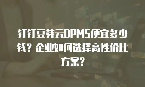 钉钉豆芽云DPMS便宜多少钱？企业如何选择高性价比方案？