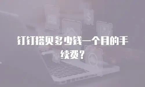 钉钉搭贝多少钱一个月的手续费？