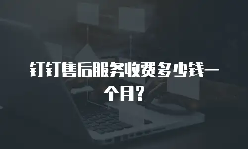 钉钉售后服务收费多少钱一个月？