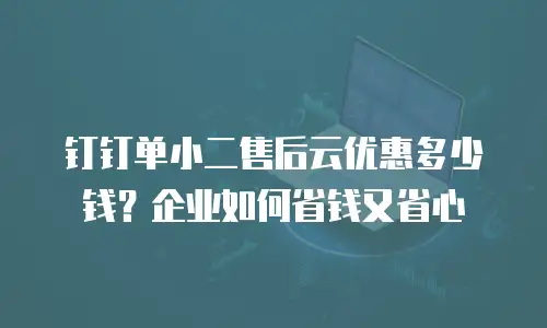 钉钉单小二售后云优惠多少钱？企业如何省钱又省心