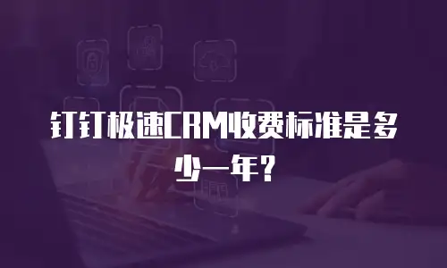钉钉极速CRM收费标准是多少一年？