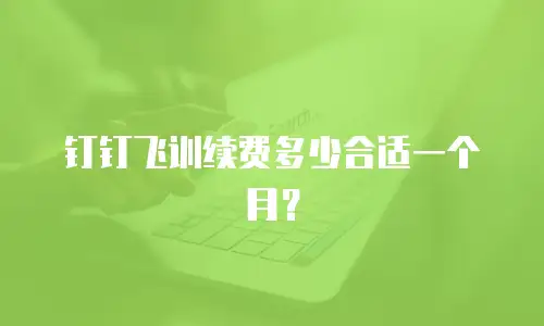 钉钉飞训续费多少合适一个月？