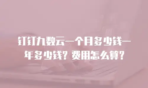 钉钉九数云一个月多少钱一年多少钱？费用怎么算？