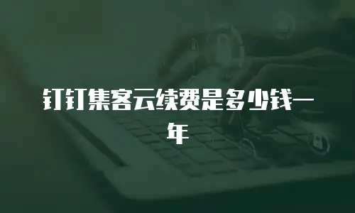 钉钉集客云续费是多少钱一年