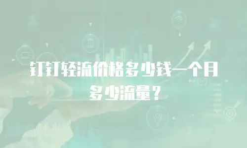 钉钉轻流价格多少钱一个月多少流量？