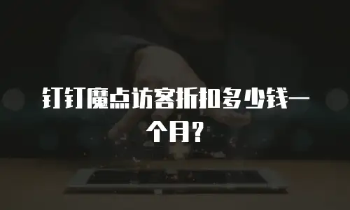 钉钉魔点访客折扣多少钱一个月？