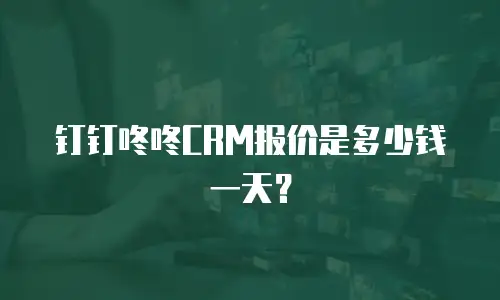 钉钉咚咚CRM报价是多少钱一天？