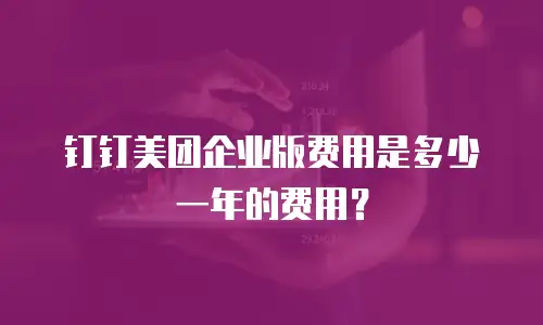 钉钉美团企业版费用是多少一年的费用？