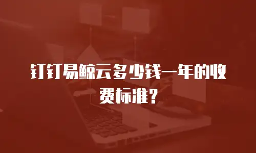 钉钉易鲸云多少钱一年的收费标准？