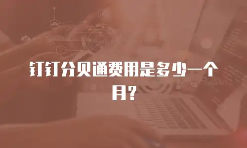 钉钉分贝通费用是多少一个月？