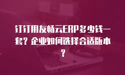 钉钉用友畅云ERP多少钱一套？企业如何选择合适版本？