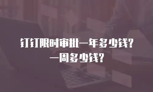 钉钉限时审批一年多少钱？一周多少钱？