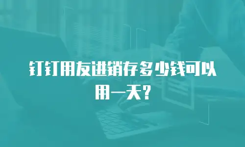 钉钉用友进销存多少钱可以用一天？