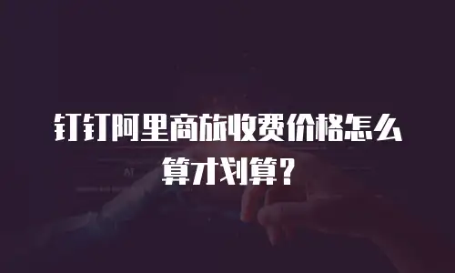钉钉阿里商旅收费价格怎么算才划算？