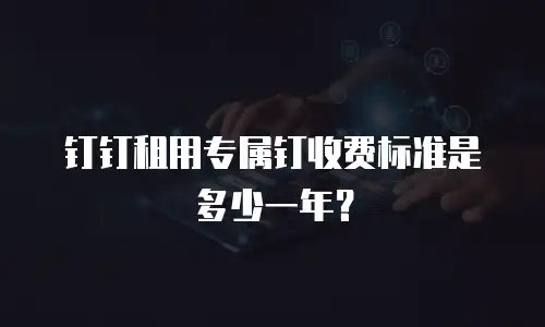 钉钉租用专属钉收费标准是多少一年？