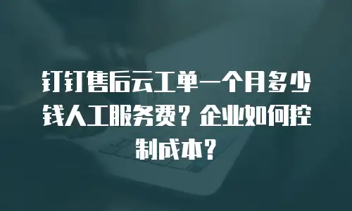 钉钉售后云工单一个月多少钱人工服务费？企业如何控制成本？