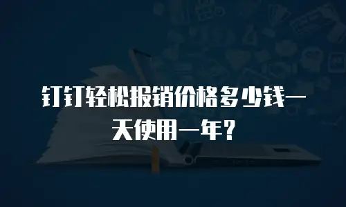 钉钉轻松报销价格多少钱一天使用一年？