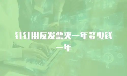 钉钉用友发票夹一年多少钱一年