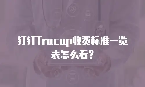 钉钉Tracup收费标准一览表怎么看？