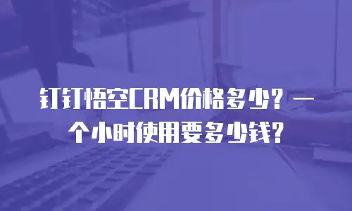 钉钉悟空CRM价格多少？一个小时使用要多少钱？