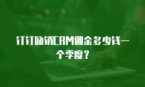 钉钉励销CRM佣金多少钱一个季度？