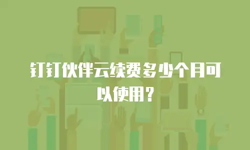 钉钉伙伴云续费多少个月可以使用？