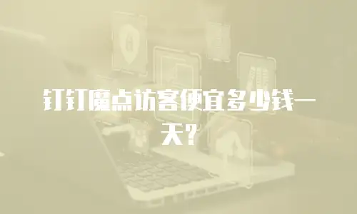 钉钉魔点访客便宜多少钱一天？