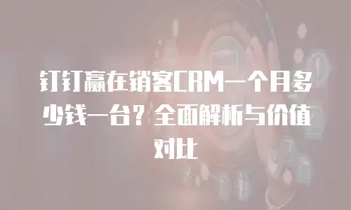 钉钉赢在销客CRM一个月多少钱一台？全面解析与价值对比