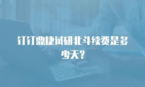 钉钉鼎捷试研北斗续费是多少天？