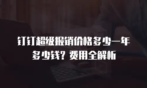 钉钉超级报销价格多少一年多少钱？费用全解析