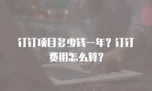 钉钉项目多少钱一年？钉钉费用怎么算？
