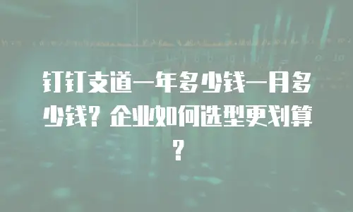 钉钉支道一年多少钱一月多少钱？企业如何选型更划算？