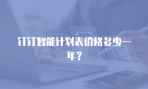 钉钉智能计划表价格多少一年？