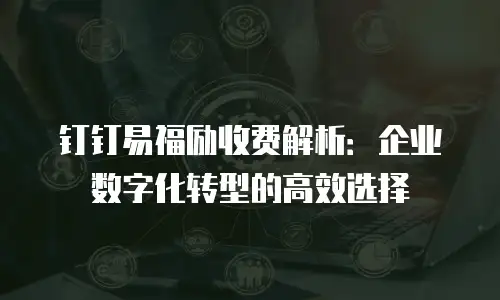 钉钉易福励收费解析：企业数字化转型的高效选择