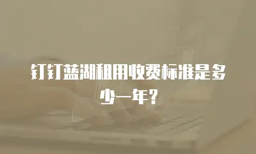 钉钉蓝湖租用收费标准是多少一年？