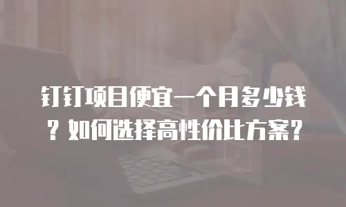 钉钉项目便宜一个月多少钱？如何选择高性价比方案？