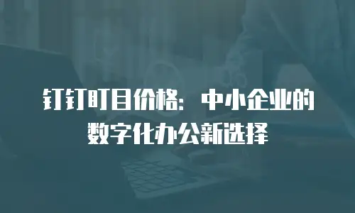 钉钉盯目价格：中小企业的数字化办公新选择