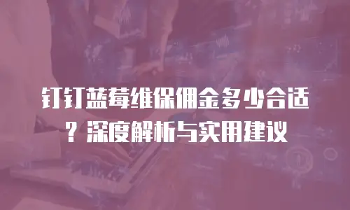 钉钉蓝莓维保佣金多少合适？深度解析与实用建议