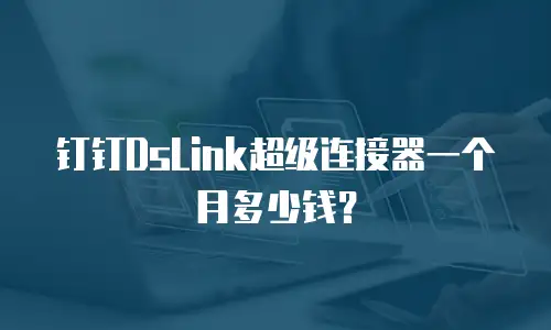 钉钉DsLink超级连接器一个月多少钱？